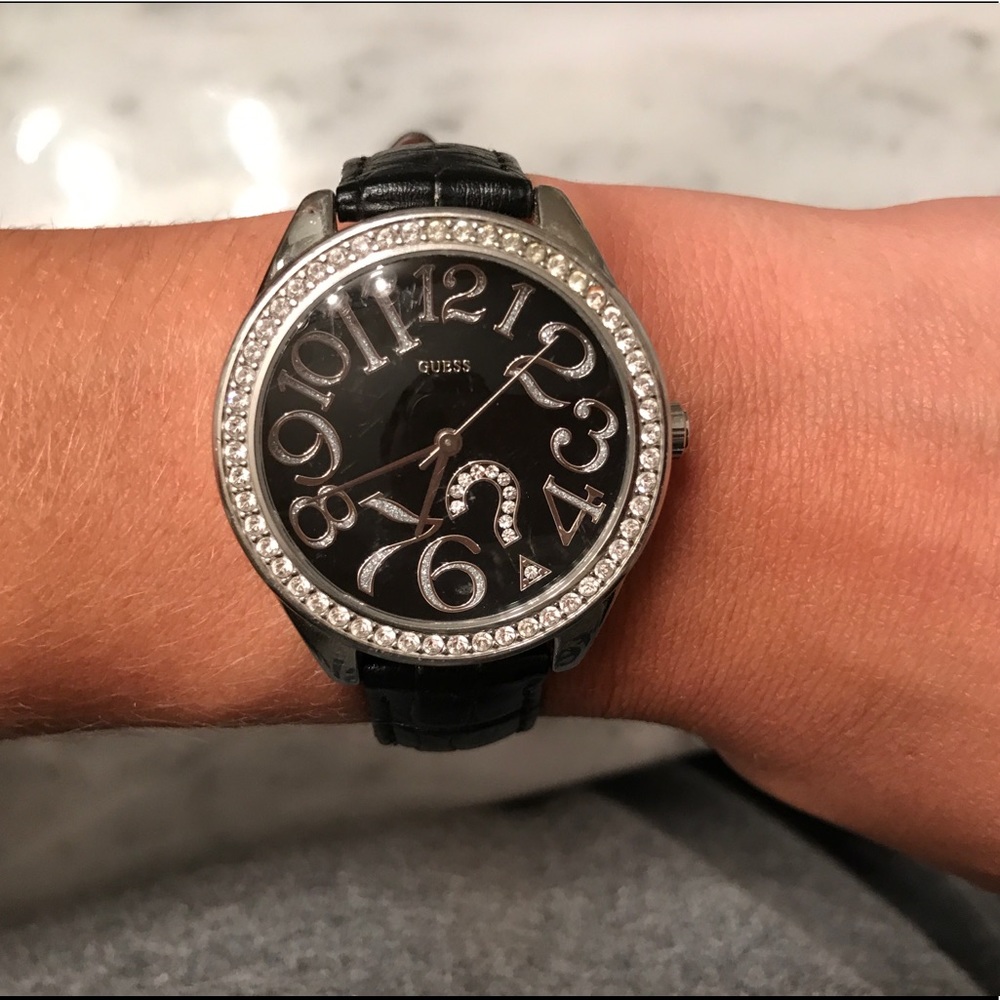 Black Guess watch
